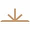 Ekena Millwork Saratoga Timber Gable Bracket, Western Red Cedar, 96"W x 44"H x 1 1/2"D x 5 1/2"F, 11/12 Pitch GBW096X44X0206SAR00SWR - alternate 1